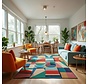 Geometrisch vloerkleed - Patchwork Geo Kleurrijk