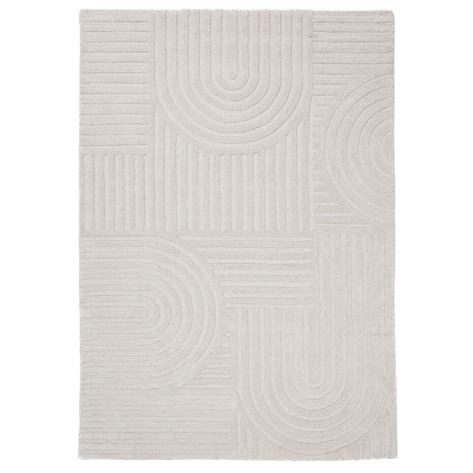 Wollen japandi vloerkleed - Zen Garden Creme