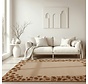 Viscose vloerkleed - Leopard Frame Naturel/Beige