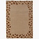 Viscose vloerkleed - Leopard Frame Naturel/Beige