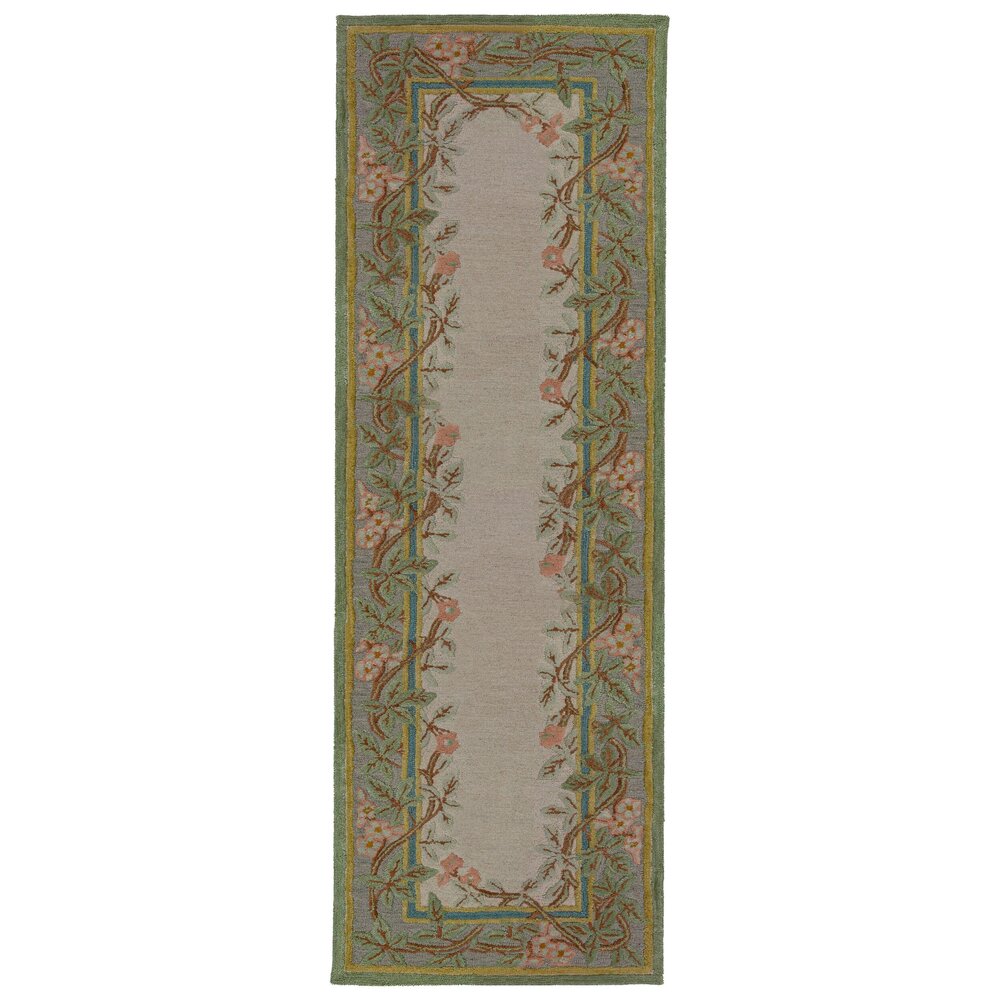 Wollen loper - Verona Groen/Kleurrijk Wollen loper - Verona Groen/Kleurrijk