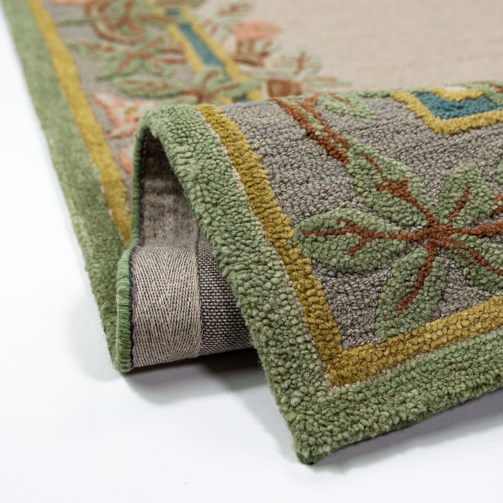 Wollen loper - Verona Groen/Kleurrijk Wollen loper - Verona Groen/Kleurrijk