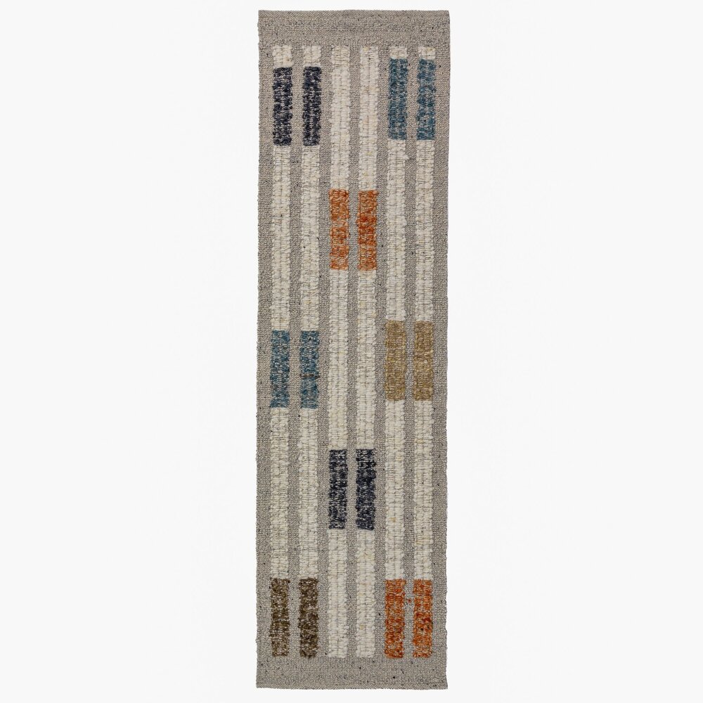 Wollen loper - Alder Boucle Blocks Multi Wollen loper - Alder Boucle Blocks Multi