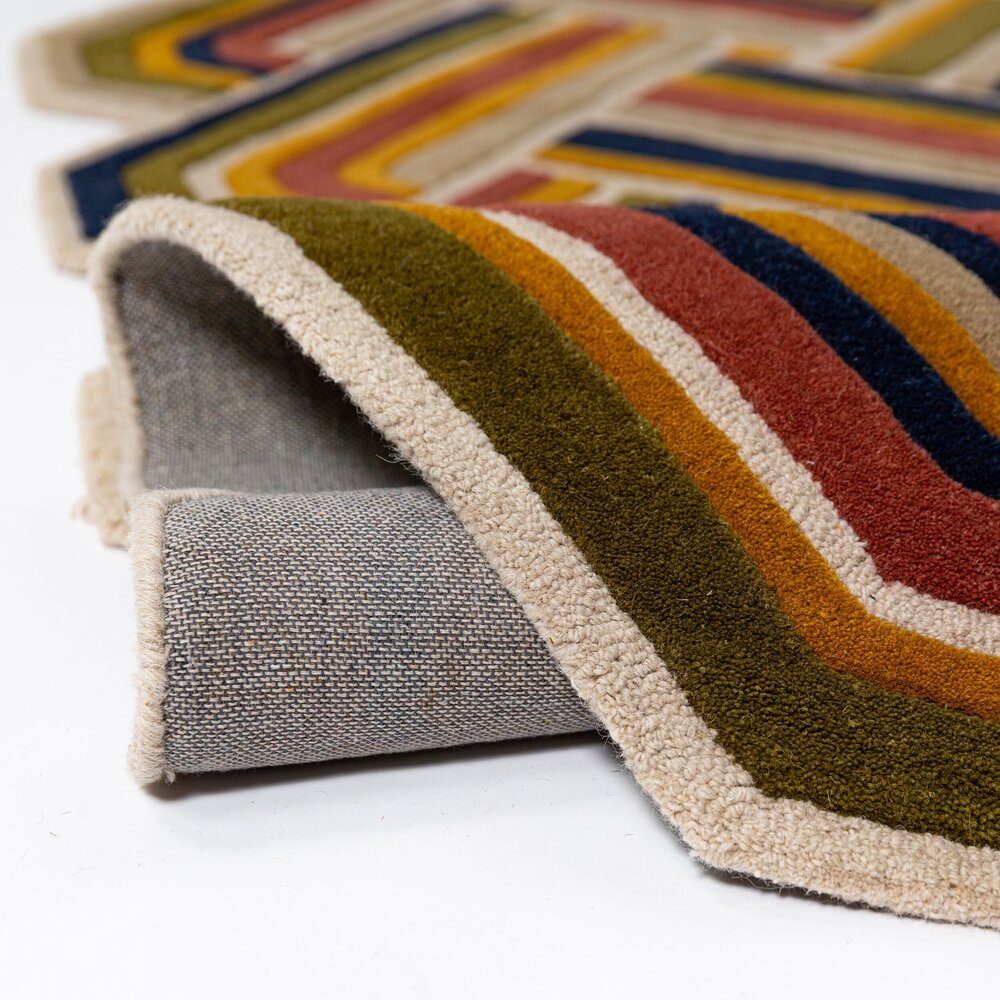 Wollen loper - Lattice Shaped Terracotta/Multi Wollen loper - Lattice Shaped Terracotta/Multi