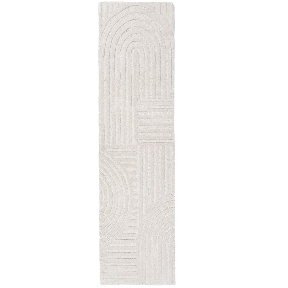 Wollen japandi loper - Zen Garden Creme