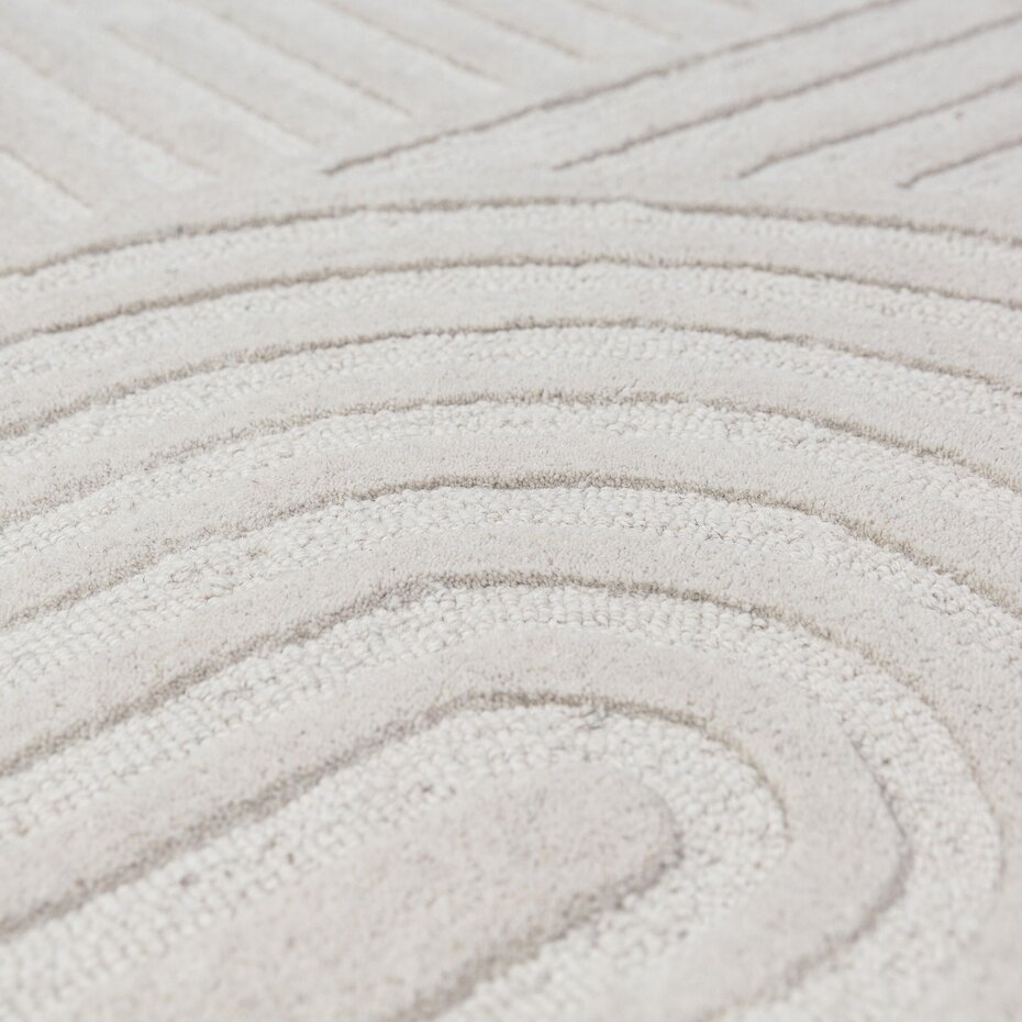 Wollen japandi loper - Zen Garden Creme