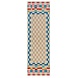 Wollen loper - Checkered Border Kleurrijk