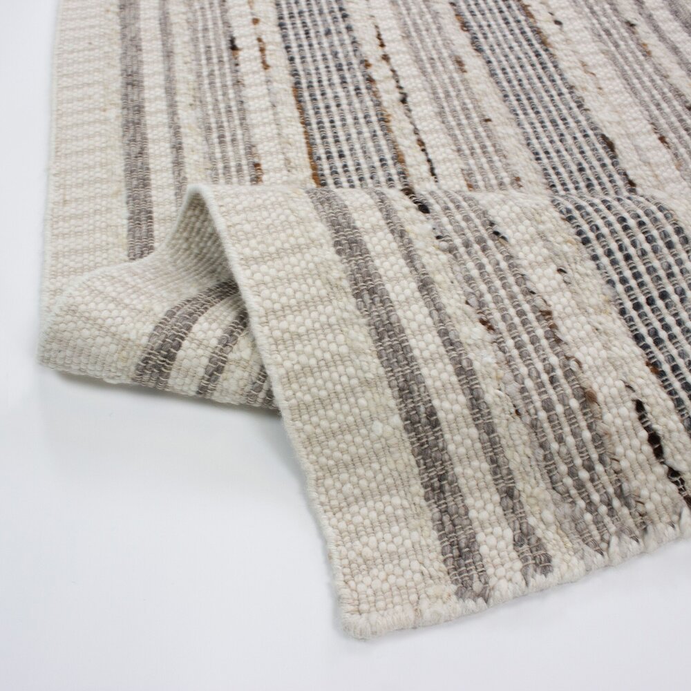 Wollen loper - Veya Stripe Naturel Wollen loper - Veya Stripe Naturel