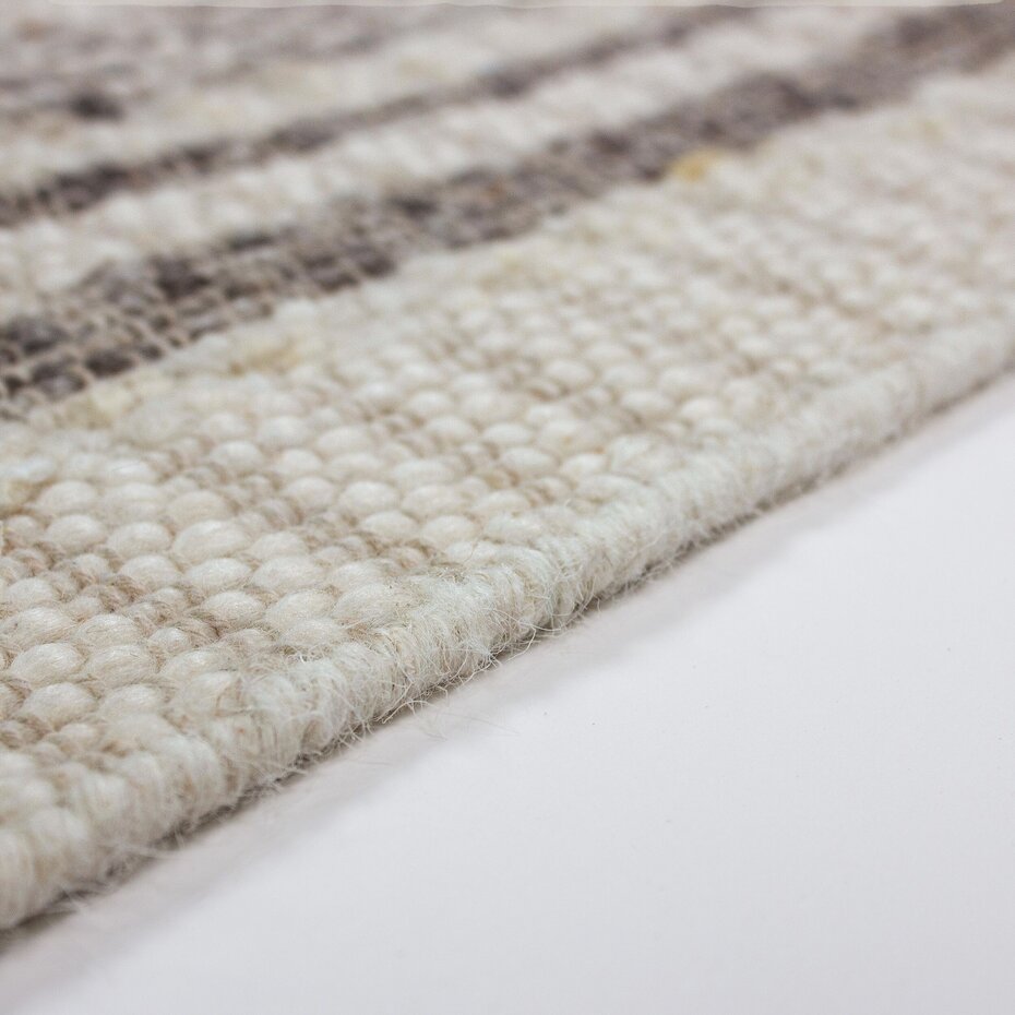Wollen loper - Veya Stripe Naturel Wollen loper - Veya Stripe Naturel