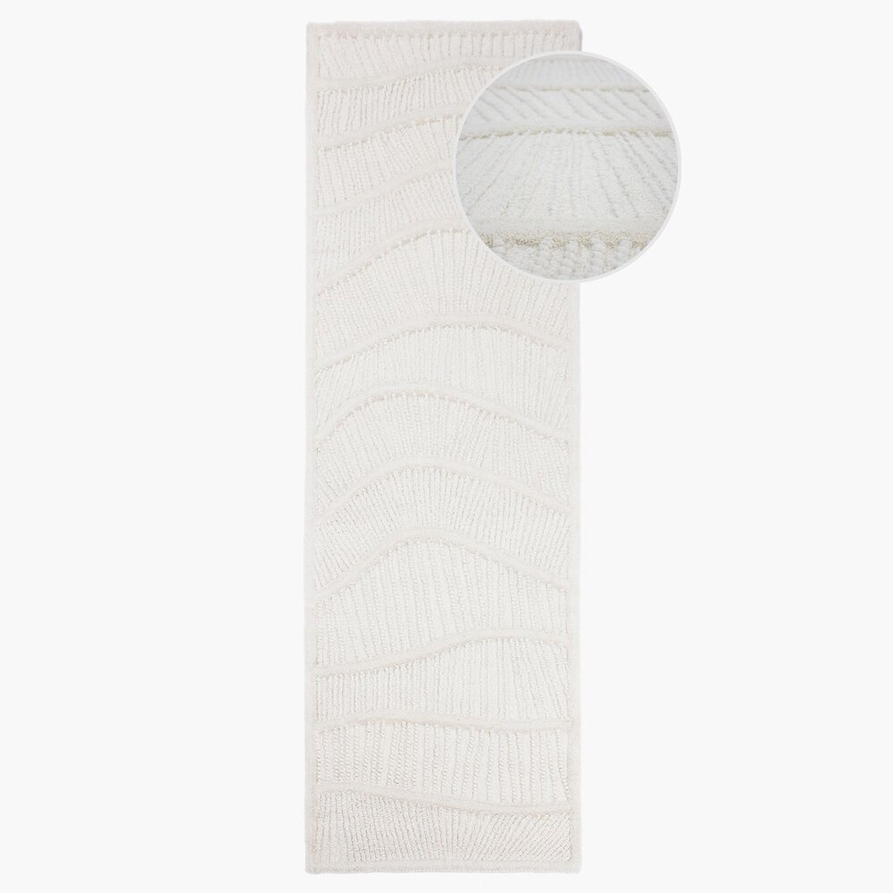 Wollen loper - Sculptured Wave Wit Wollen loper - Sculptured Wave Wit
