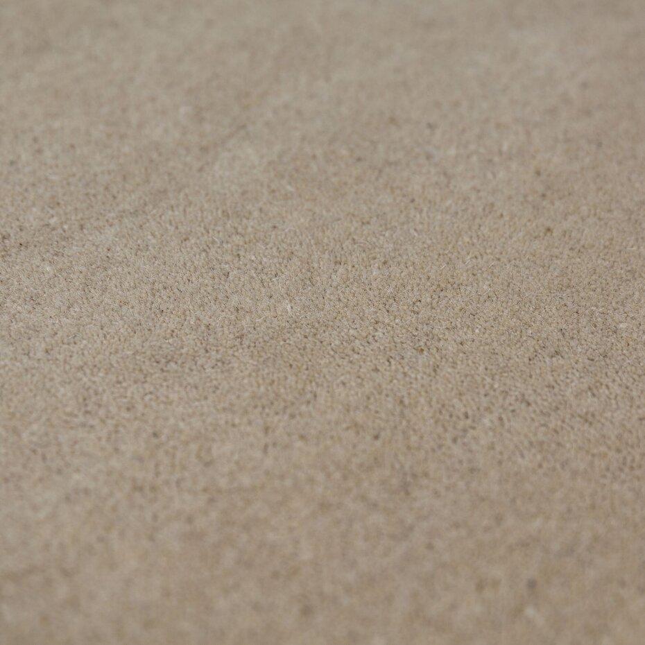 Rond wollen vloerkleed - Leo Scallop Border Beige/Taupe Rond wollen vloerkleed - Leo Scallop Border Beige/Taupe