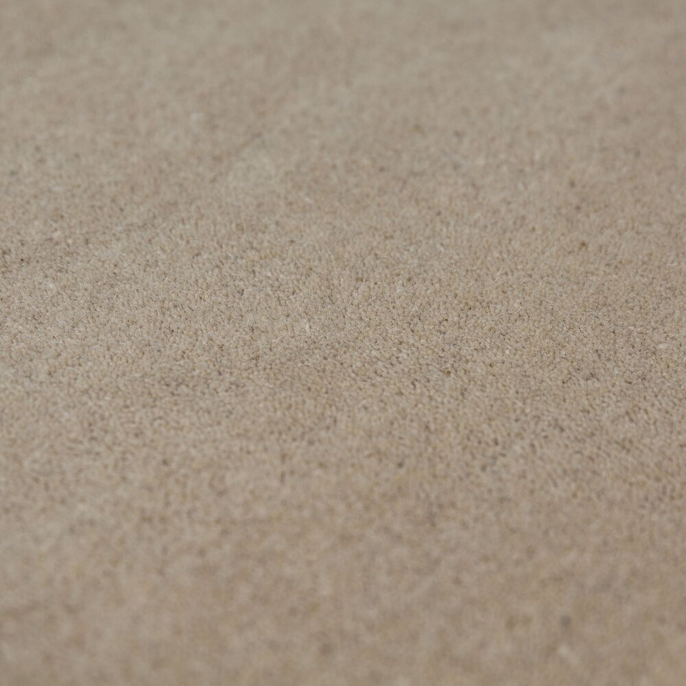 Rond wollen vloerkleed - Leo Scallop Border Beige/Taupe Rond wollen vloerkleed - Leo Scallop Border Beige/Taupe