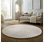 Rond wollen japandi vloerkleed - Zen Garden Creme