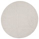Rond wollen japandi vloerkleed - Zen Garden Creme