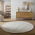 Rond wollen vloerkleed - Shard Naturel/Beige