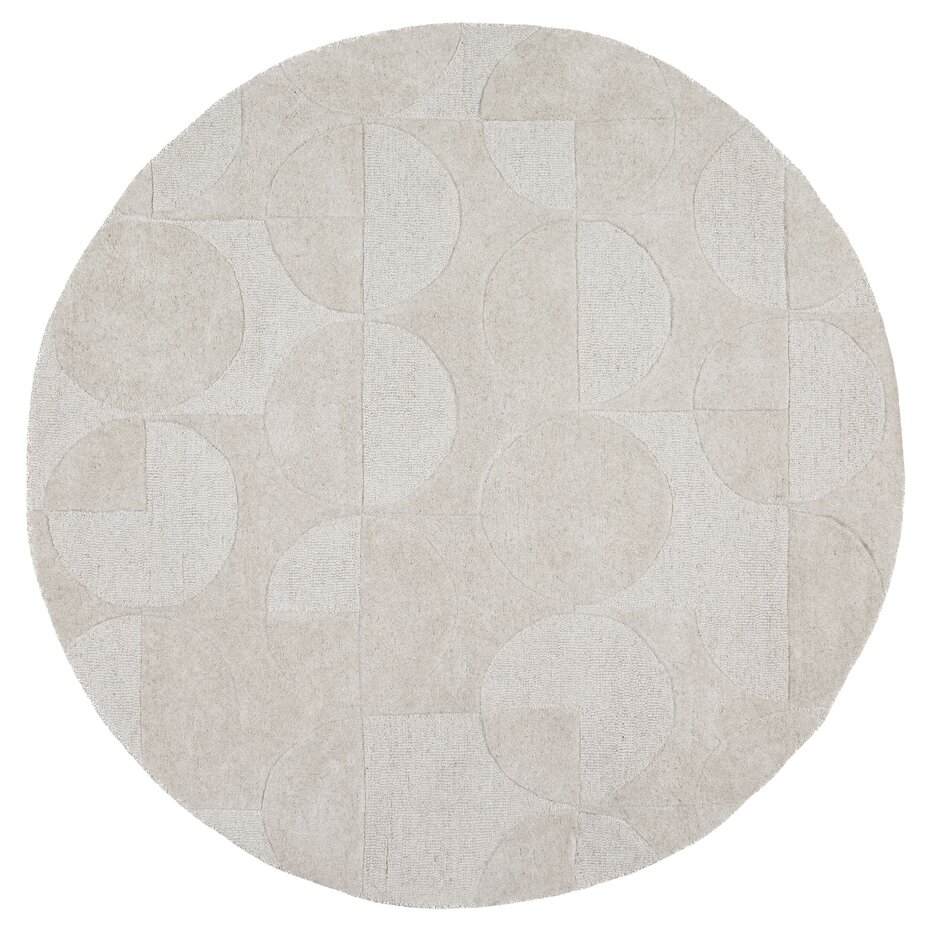 Rond wollen vloerkleed - Gigi Creme