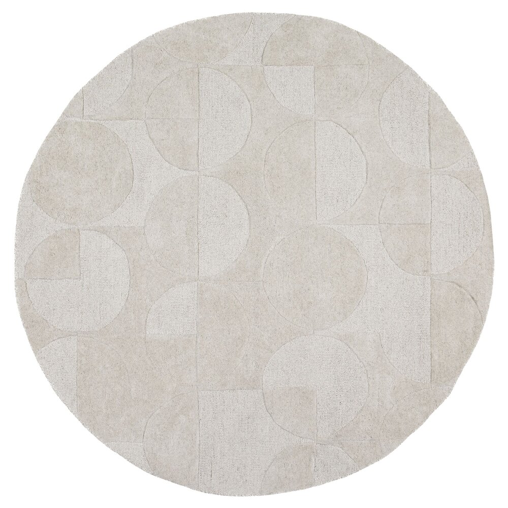 Rond wollen vloerkleed - Gigi Creme