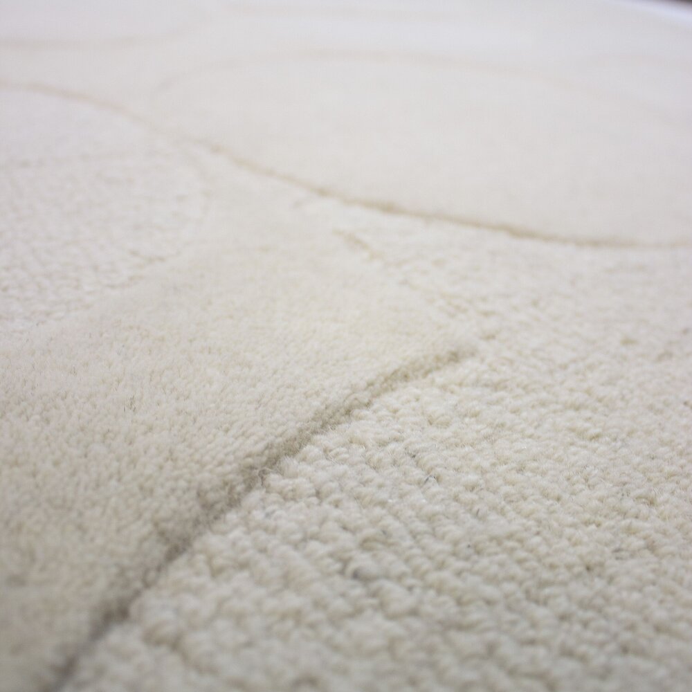Rond wollen vloerkleed - Gigi Creme