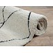 Hoogpolig shaggy vloerkleed - Senso Scandinavisch Creme/Zwart
