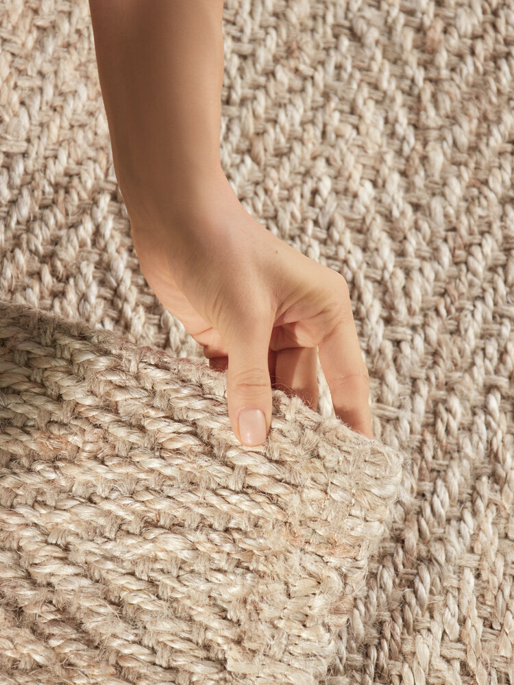 Jute vloerkleed - Mirabelle Naturel Creme Jute vloerkleed - Mirabelle Naturel Creme