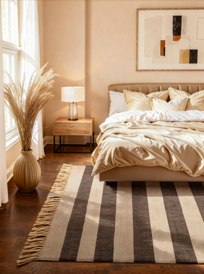 Jute vloerkleed - Handloom Playa Zwart/Wit Jute vloerkleed - Handloom Playa Zwart/Wit