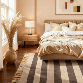 Jute vloerkleed - Handloom Playa Zwart/Wit Jute vloerkleed - Handloom Playa Zwart/Wit