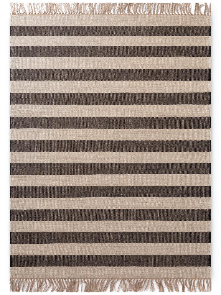 Jute vloerkleed - Handloom Playa Zwart/Wit Jute vloerkleed - Handloom Playa Zwart/Wit