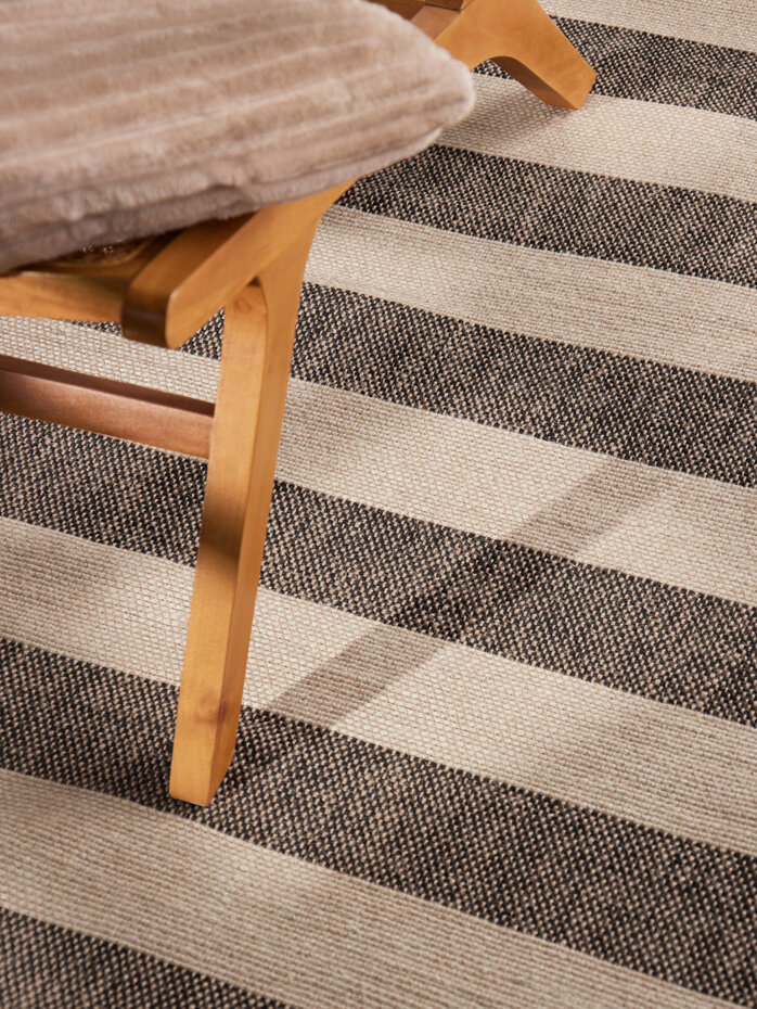 Jute vloerkleed - Handloom Playa Zwart/Wit Jute vloerkleed - Handloom Playa Zwart/Wit