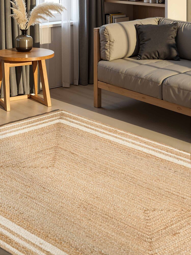 Jute vloerkleed - Jutta Naturel/Creme Jute vloerkleed - Jutta Naturel/Creme