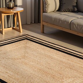 Jute vloerkleed - Looma Naturel/Zwart Jute vloerkleed - Looma Naturel/Zwart