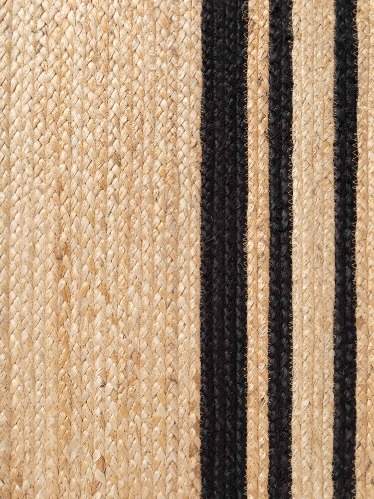 Jute vloerkleed - Looma Naturel/Zwart