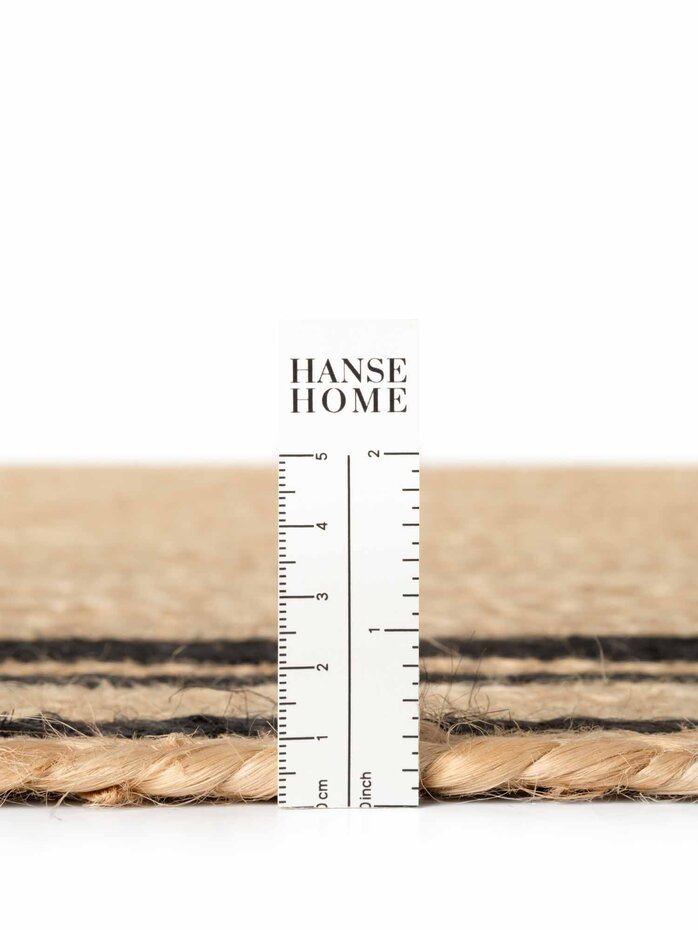 Jute vloerkleed - Looma Naturel/Zwart