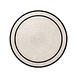 Rond jute vloerkleed - Lina Zwart/Creme