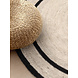 Rond jute vloerkleed - Lina Zwart/Creme