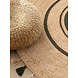 Rond jute vloerkleed - Basil Naturel/Groen Rond jute vloerkleed - Basil Naturel/Groen
