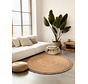 Rond jute vloerkleed - Nuru Naturel goud