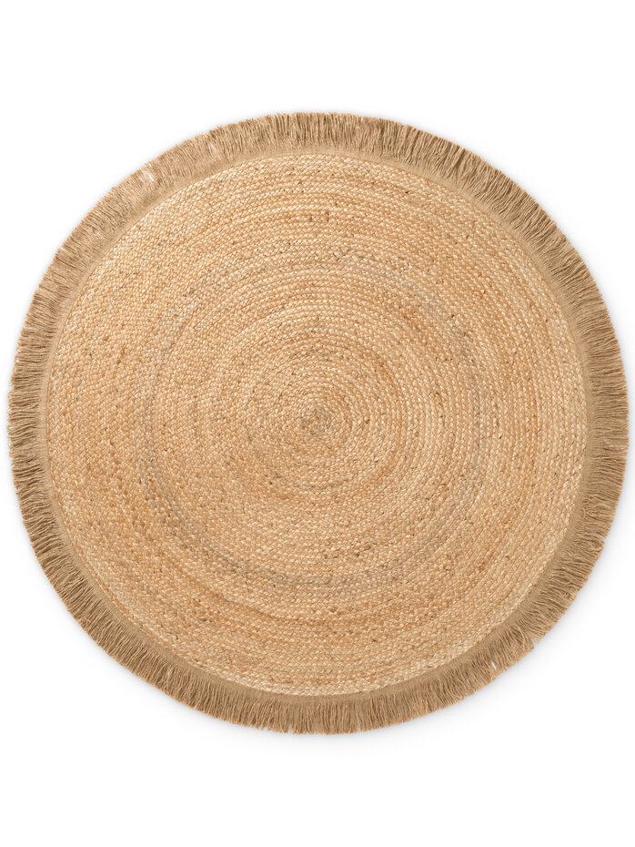 Rond jute vloerkleed - Nuru Naturel goud Rond jute vloerkleed - Nuru Naturel goud
