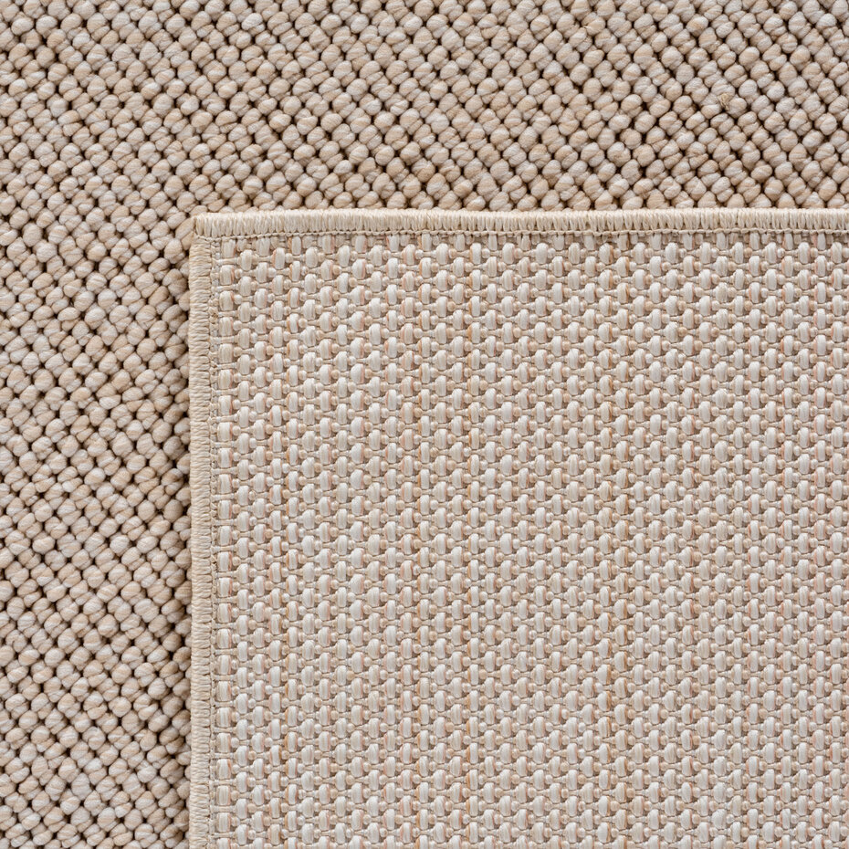 Effen laagpolig vloerkleed - Helisca Loom Beige