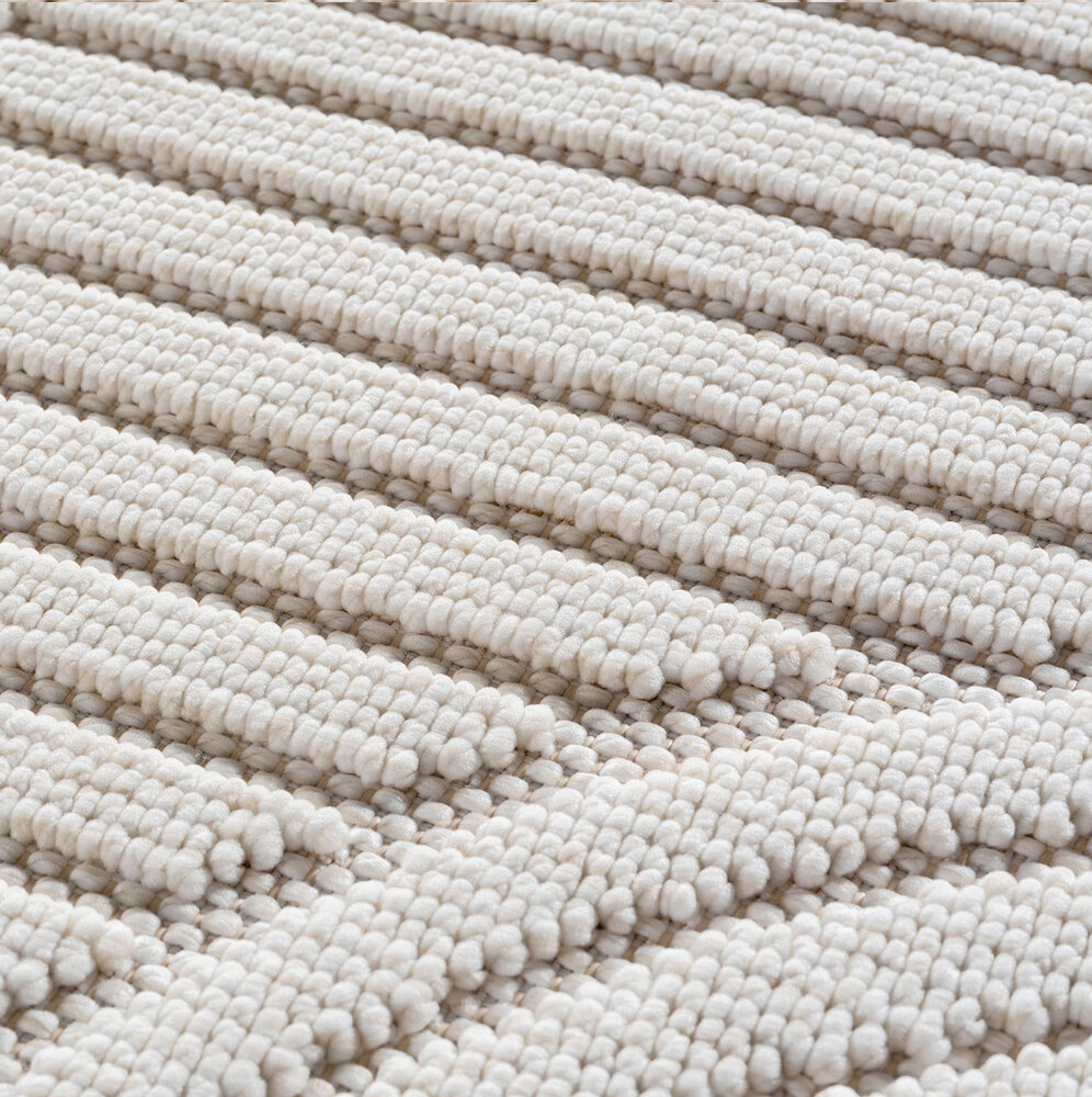 Japandi laagpolig vloerkleed - Helisca Loom Creme