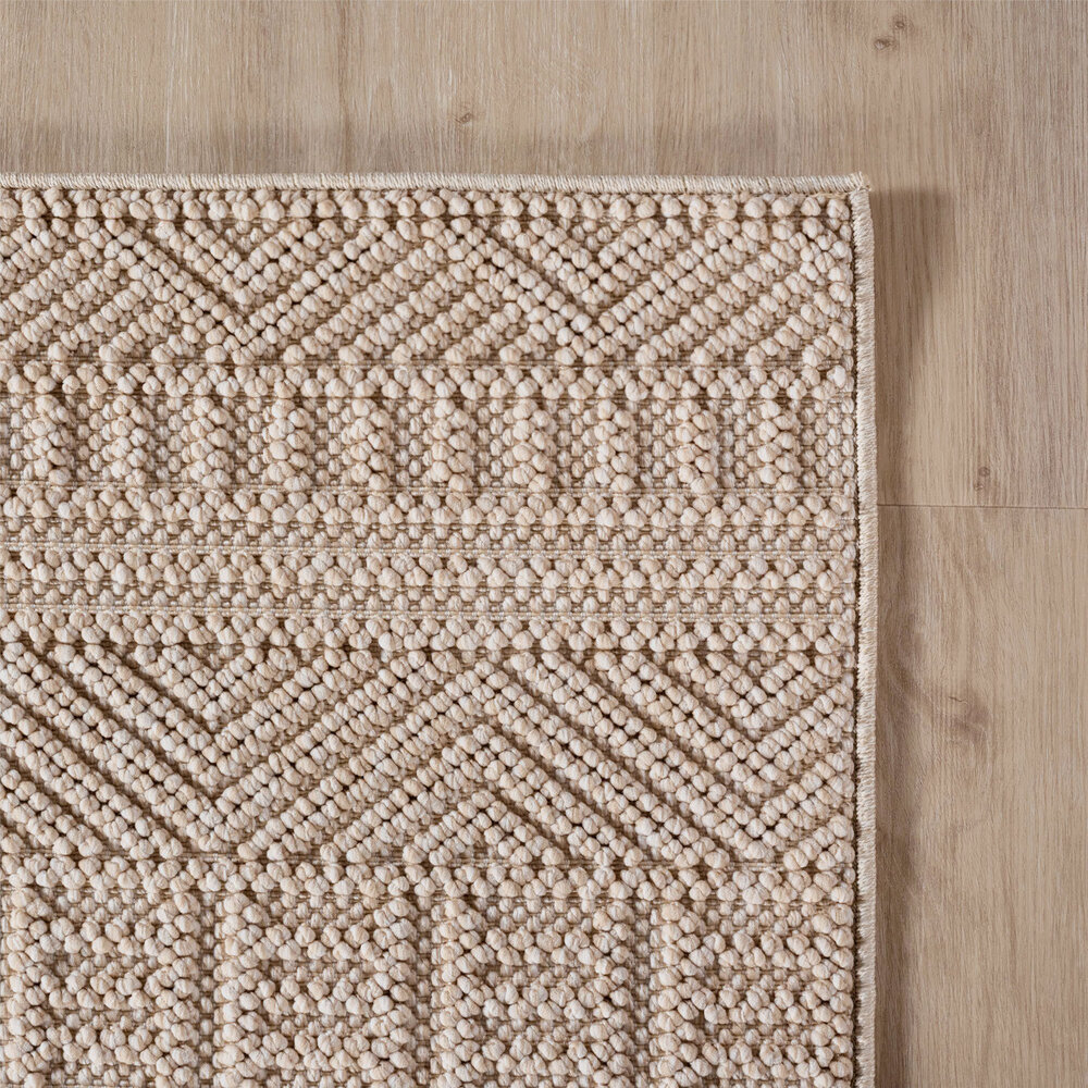 Scandinavisch laagpolig vloerkleed - Helisca Loom Beige Scandinavisch laagpolig vloerkleed - Helisca Loom Beige