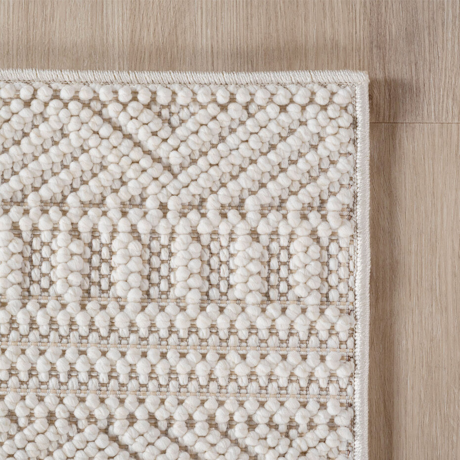 Scandinavisch laagpolig vloerkleed - Helisca Loom Creme Scandinavisch laagpolig vloerkleed - Helisca Loom Creme