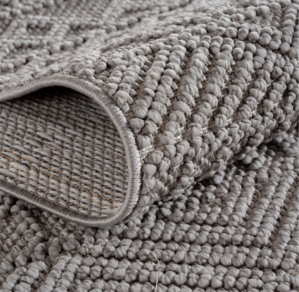 Scandinavisch laagpolig vloerkleed - Helisca Loom Grijs Scandinavisch laagpolig vloerkleed - Helisca Loom Grijs