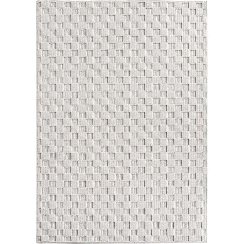 Geblokt laagpolig vloerkleed - Helisca Loom Creme Geblokt laagpolig vloerkleed - Helisca Loom Creme