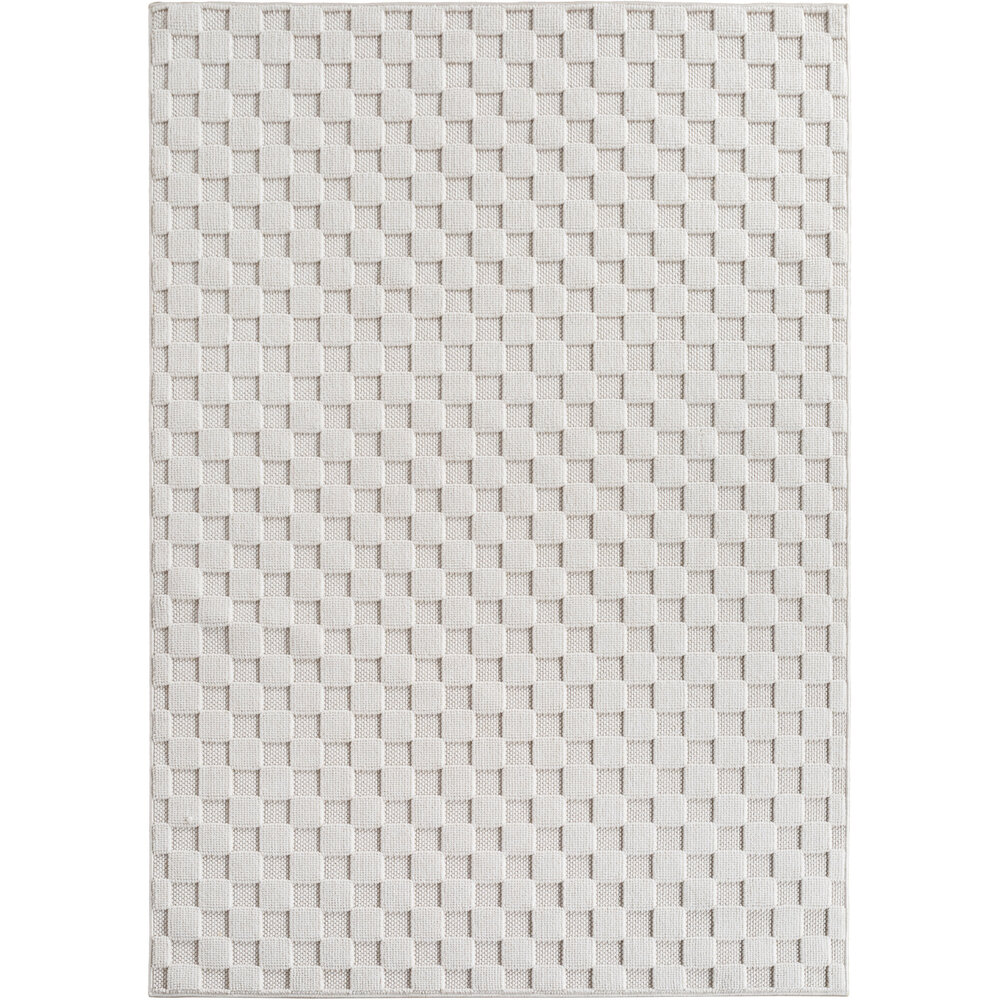 Geblokt laagpolig vloerkleed - Helisca Loom Creme Geblokt laagpolig vloerkleed - Helisca Loom Creme