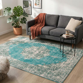 Vintage vloerkleed - Burano Mintgroen