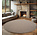 Rond effen laagpolig vloerkleed - Helisca Loom Beige