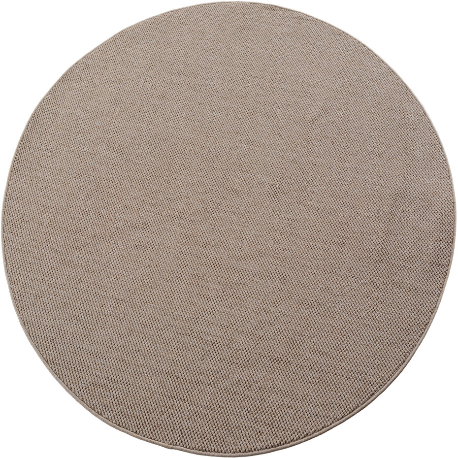 Rond effen laagpolig vloerkleed - Helisca Loom Beige Rond effen laagpolig vloerkleed - Helisca Loom Beige