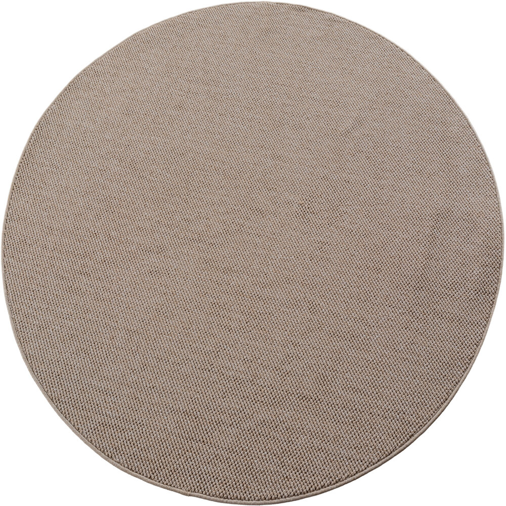 Rond effen laagpolig vloerkleed - Helisca Loom Beige Rond effen laagpolig vloerkleed - Helisca Loom Beige