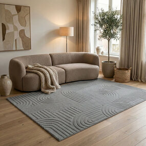 Japandi vloerkleed – Eve Grijs