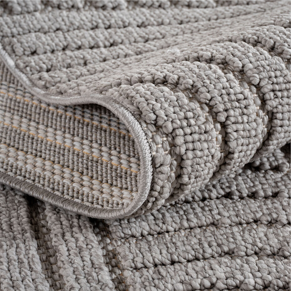 Rond japandi laagpolig vloerkleed - Helisca Loom Grijs Rond japandi laagpolig vloerkleed - Helisca Loom Grijs